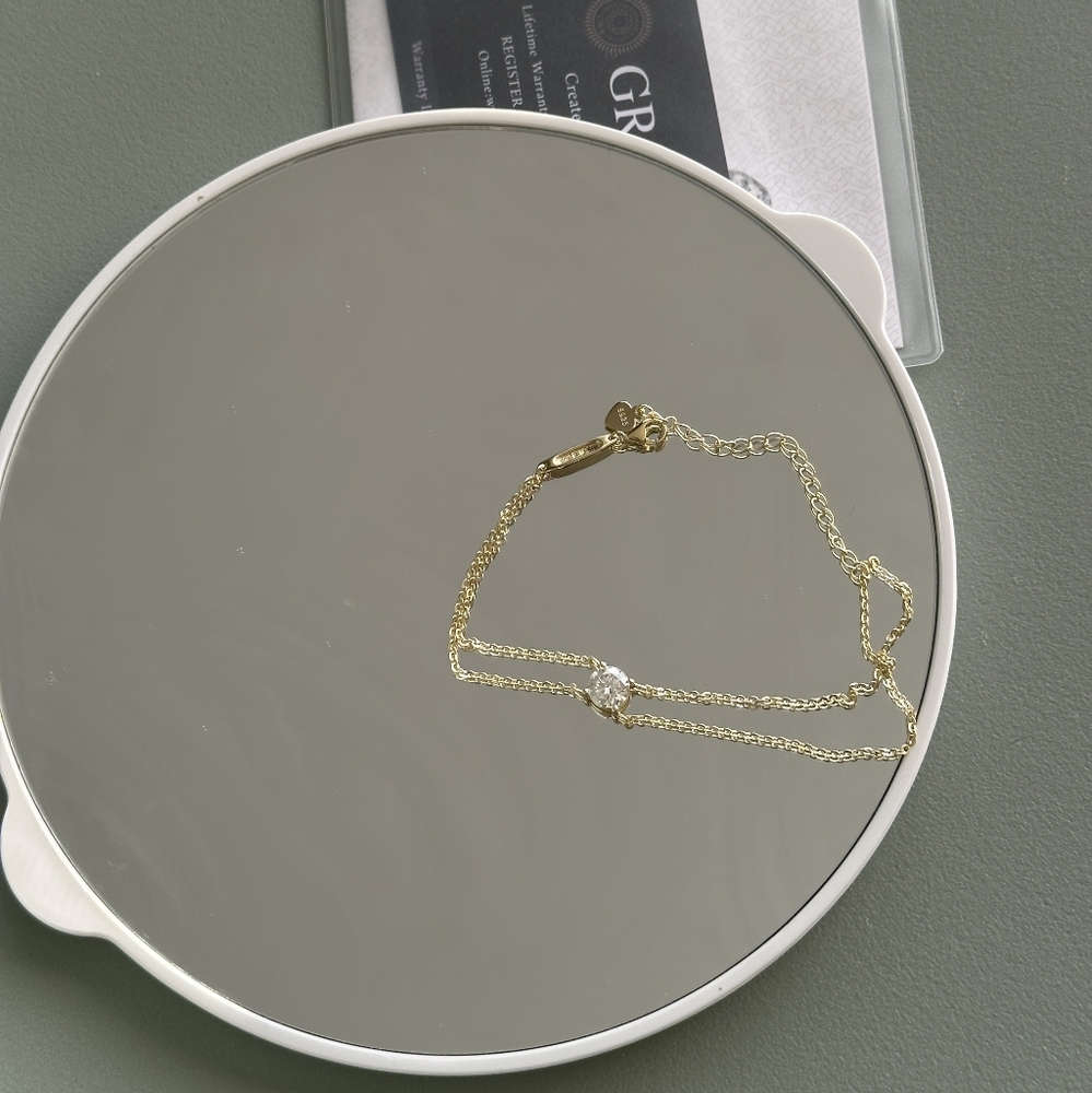 Elegant Gold  Vermeil Bracelet with  Moissanite Accent